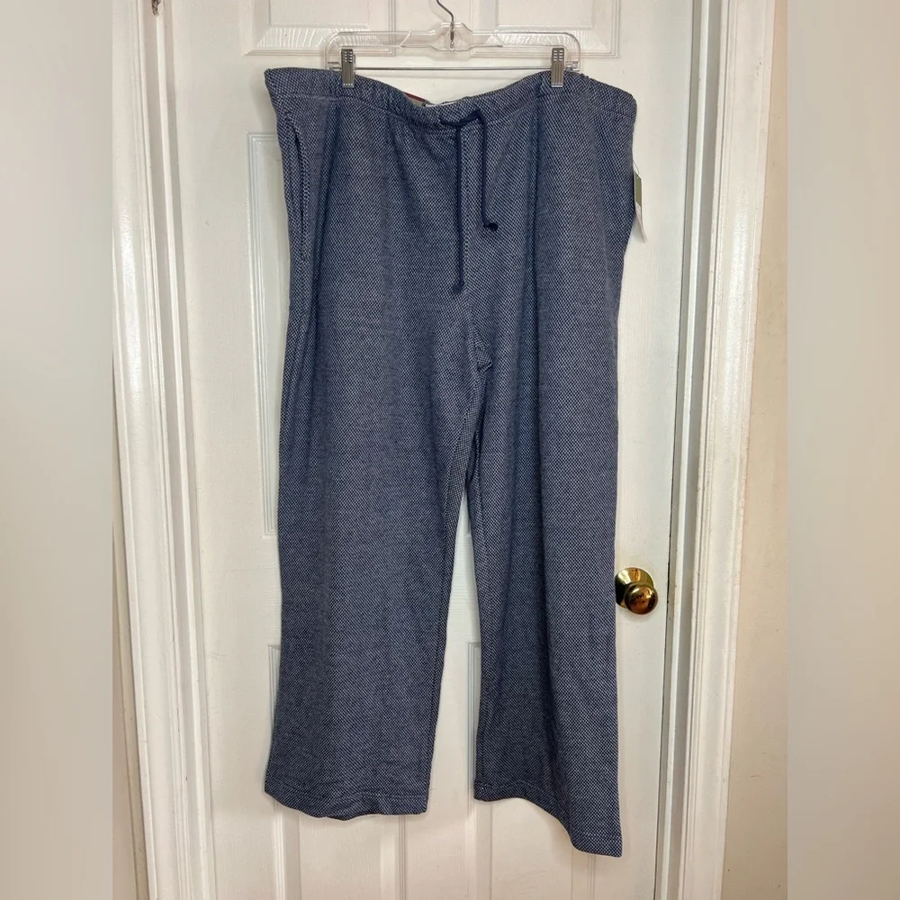 NWT Textured Knit Lounge Men’s Pants - Goodfellow & Co Blue XXL Pockets
